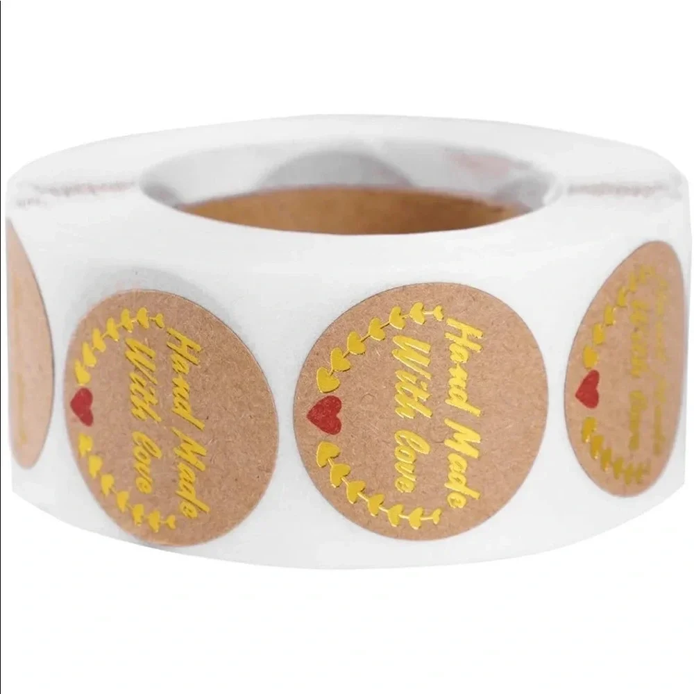 100 Handmaid With Love Sticker Labels